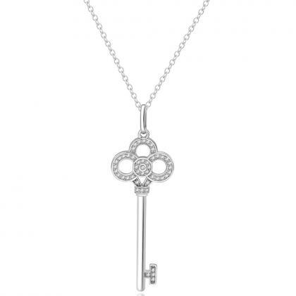 Mini Crown Key Pendant Necklace